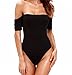 SUBWELL Women Off Shoulder Short Sleeve Bodycon Stretchy Leotard Bodysuit Jumpsuits