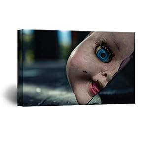 Canvas Wall Art Haunted Creepy Print Gallery Wrap Modern Home Decoration Ready to Hang - 12x18 inches