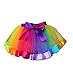 Little Kids Girls Rainbow Skirt Cute Tutu Dance Ballet Party Dress,Large / 4-7 Years,0#