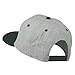 Heather Wool Blend Flat Bill Snapback Two Tone Cap - H. Black Grey OSFM