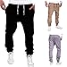 YUNY Mens Outdoor Harem Running Jogger Bottom Pants Black XL