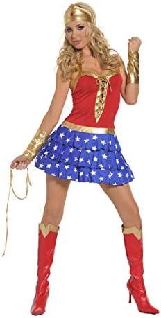 LOSTSS Women's Red Sexy Superman Costume Cosplay Wonder Woman Costume