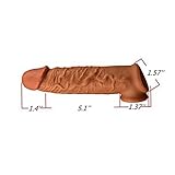 Silicone penile Condom Expander expands SZYZH Male Chastity Toys Lengthen Cock Sleeves Dick Socks Reusable Condoms Color Brown