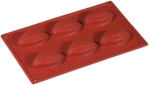 Flexible Silicone Baking Mold Cocoa Pod 6 Cavities