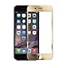 Colorful Premium Tempered Protective Mirror Effect Glass Film Screen Protector for iPhone 6/6s with High Definition (HD) Anti-Scratch (Gold-Front+Back)