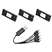 hapinic 3pc 3.7V 900mAh 30C Lipo Battery Accessory for TIANQU VISUO XS809W XS809S XS809HW + 5 in 1 Charger Cable