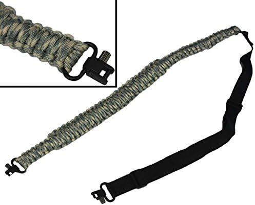 Ultimate Arms Gear 550 lb Paracord Survial Shoulder Harness Strap Sling, ACU Army Digital Camo Over 56' ft Parachute Cord with Swivels for Remington 870/1187/11-87 12/.20 Gauge Shotgun