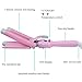 3 Barrel Curling Iron, PrettyQueen Fast Heating Curlers for Long Hair Waving Irons with LCD Display Hair Crimping Ceramic Curling Irons, Pink