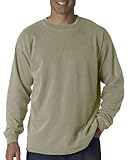 Comfort Colors Ringspun Garment-Dyed Long-Sleeve T-Shirt, XL, KHAKI