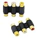 zdyCGTime (2pack)-3-RCA Jacks to 3-RCA Jacks Coupler,Female to Female 3-RCA Adapter White/Red/Yellow (3 RCA)