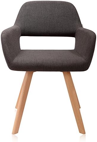Krei Hejmo Wooden Armchairs in Fabric KESTO (Smoky gray)