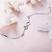 Billie Bijoux 925 Sterling Silver Infinity Heart Endless Love Symbol Charm Adjustable Bracelet White Gold Plated Women' s Gift for Christmas Day (A-Silver)