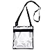Small Clear Cross-Body Messenger Shoulder Bag Long Strap - Pro Football Stadium Approved Clear Purse
