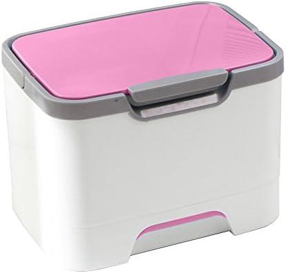 SMeiJ Portable Multi-purpose Storage Box, Medicine Organizer, Cosmetic Box, Household Medicine Container, Carrying Case with Drawer and Divided Compartment, Medicine Cabinet with Handle, 12 L (Pink)