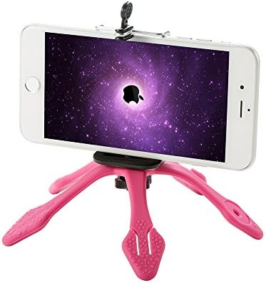 Gekko Pod Flexible and Extremely Stand Smartphones Holder for All Smartphones and Portable Cameras and Other Digital Devices (Rosy)