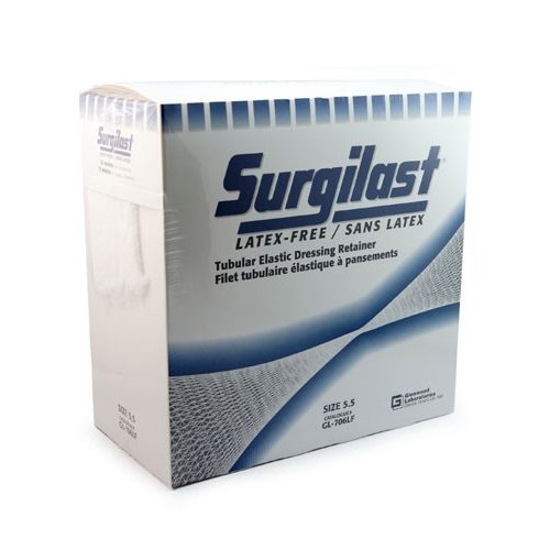 Derma Sciences GLLF2508 Surgilast Tubular Elastic Dressing Retainer, Latex Free, Medium Chest, Back, Perineum, Axilla, 25 yd Roll, 31.5