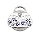 uxcell Rhinestone Inlaid Floral Handbag Style Folding Purse Hanger White