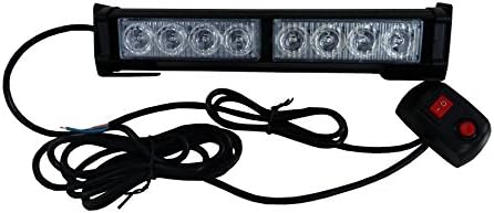 WEILONGE 10" 8 Led Emergency Warning Traffic Advisor Vehicle Strobe Light Bar-Amber