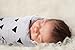 Baby swaddle blankets muslin organic cotton for boys and girls, 3 pack Black and White trendy designs 47x47 by Gift it. 3 pack.