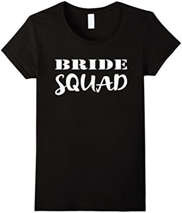 Womens Bride Squad T-shirt Wedding Team New Bride To Be XL Black