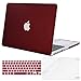 MOSISO Case Only Compatible with MacBook Pro Retina 13 inch (Models: A1502 & A1425) (Older Version Release 2015 - end 2012), Plastic Hard Shell Case & Keyboard Cover & Screen Protector, Marsala Red
