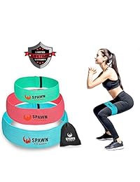 Spawn Fitness bandas de resistencia para piernas, glúteos, entrenamiento, bucle, algodón, látex, para hombres y mujeres, juego de 3