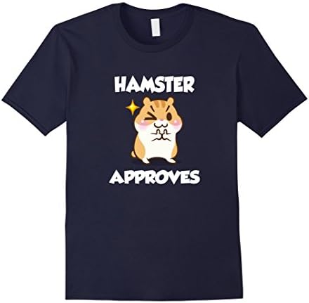 Men's Cute Hamster Approval, Hamster Approves T-shirt Large Navy
