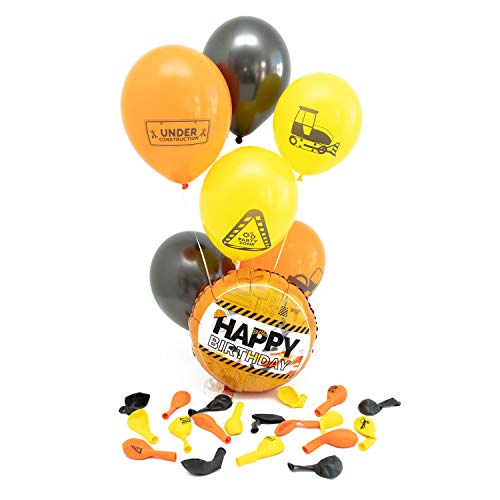 Construction Birthday Party Supplies By Nest Party Designs (179 Pieces) Transportation Party Supplies For Boys or Theme Decorations For Girls Who Love Trucks, Foil Balloons, Builders Hard Hat or Dump Truck Toys