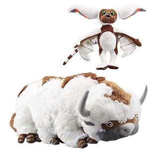 Avatar The Last Airbender 18″(50cm) Appa & 11” (28cm) Momo Plush Set of 2 pcs for Kids Christmas New Year Gift Birthday Gift