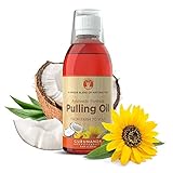 GuruNanda Oil Pulling Oral Detox Oil Refreshing Ayurvedic Blend of Coconut, Sesame, Sunflower, & Peppermint Oils (8.45 fl. oz)