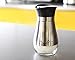 Juvale Stainless Steel Salt and Pepper Shakers Set with Holder, Refillable, Clear Glass Bottoms, Screw-Off Perforated 