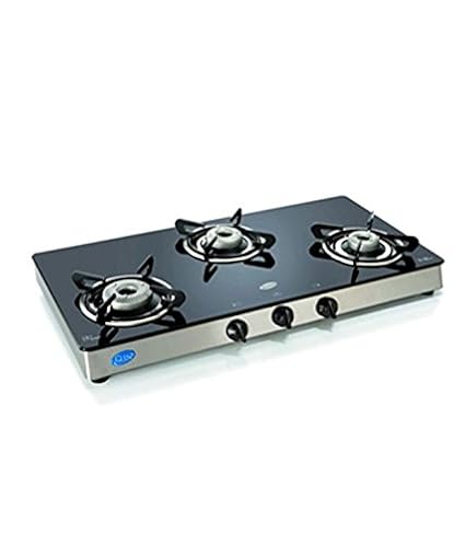 Glen Glass 3 Burner Gas Stove, Black (CT1038GTAI)