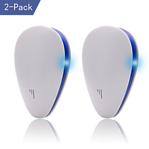 Ailemi Ultrasonic Pest Repeller Electronic Plug in Pest Repellent to Repel Mosquitoes, Mice, Roaches, Flies, Bugs, Lizards and Other Insects（2 Pack）