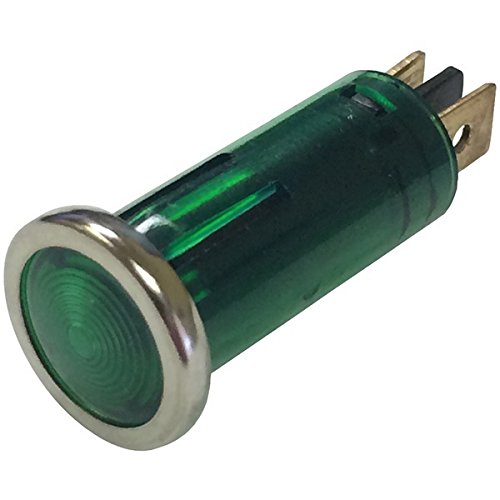 WirthCo 20542 Battery Doctor Green Indicator Light with Chrome Bezel (1/2 Inch Round)