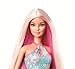 Barbie Hairtastic Blue Dress Long Blonde Hair Doll