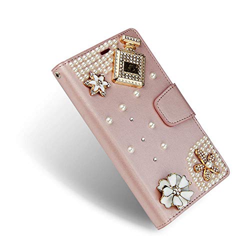 [ El Lumiere Treasure Wallet Case for LG Stylus 4, Stylo 4 ] Multi-Card Slot Wallet Case [Drop Protection] Premium Leather [Kickstand Feature] (T-Perfume Rosegold) - Thumbnail 4