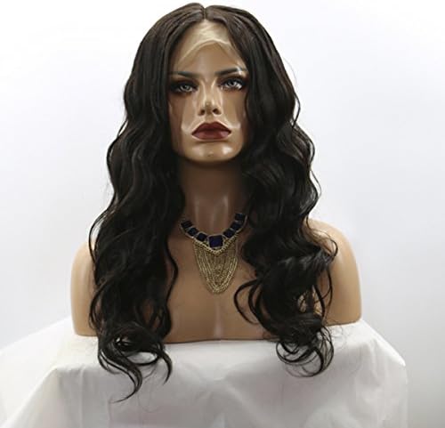 MeiRun Full Lace Human Hair Wigs With Baby Hair Wet Any Wavy Front Lace Wigs Brazilian Body Wave Wigs Natural Black (20inch)
