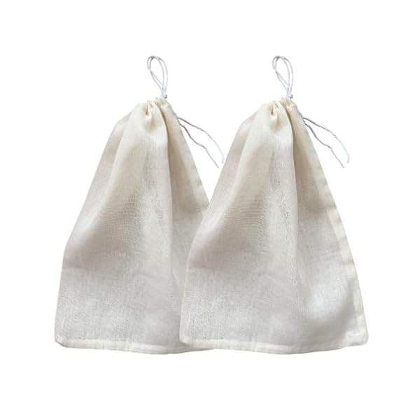 3-Pack Fine Mesh Filter Bags - Reusable Nut Milk Bags, Cheesecloth For Straining, Soy Milk, Dumpling Filling