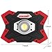 sunzone LED Work Light 20 Watt 1200 Lumens FloodLight Outdoor Camping Fishing Spotlights Searchlight Built-in Rechargeable Lithium Batteries Lamp with USB Ports (6006 Red)