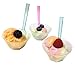 SupaCute Plastic Sundae Cups, Ice Cream Bowls, Frozen Yogurt and Gelato Dishes 3.04-ounce Set of 25 Cups and 25 Dessert Spoons