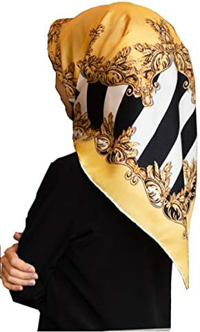 Silk Scarf Square Scarf for Hair Women-Vissona 100% Pure Silk 14MM Hand Rolling Edge Silk Twill Scarf for Women
