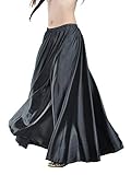 Indian Trendy Women's Satin Full Circle Swing Halloween Belly Dance Tribal Skirt
