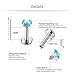 Jstyle 12 Pcs a Set 316L Stainless Steel 16G 2-4mm CZ Nose Piercing Labret Monroe Lip Rings Helix Tragus Cartilage Ear Piercings Studs 6mm Bar Length 3mm