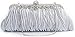 Pulama 1920s Crossbody Bag for Women Vintage Evening Clutch Purse Wallet Silver For Wedding and Party