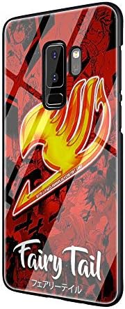 Manga Fairy Tail Logo Tempered Glass Phone Case Cover for Samsung Galaxy S7 Edge S8 S9 S10 Plus Note 8 9 (G1,for Samsung S9 Plus)