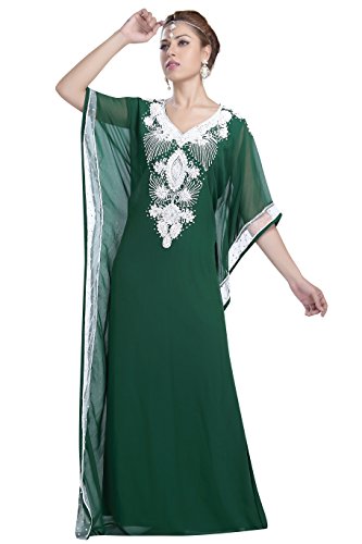 Stylish Dubai Farasha Kaftan With Simple Elegant Embroidery Design 6147