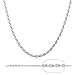 925 Sterling Silver Italian 1.2MM Diamond Cut Rope Chain Sturdy Necklace - With Extra Clasp