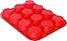 12 Cup Silicone Muffin Pan & Silicone Baking Pan, Nonstick, Dishwasher, Microwave Safe, Red Bakeware (12)