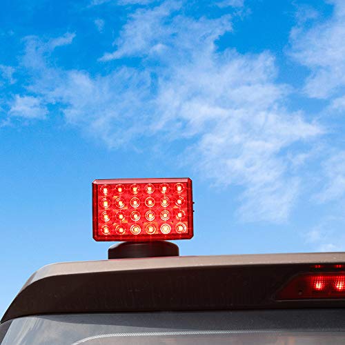 ONLTCO 12V-24V Red Led Rectangle Wireless Trailer Lights, Turn Signal Brake Tail Tow Light Magnetic for Under 80 Inch Camper RV Trailers Cars Trucks Automobile Vehicle, DOT