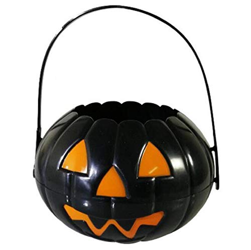 EBTOYS Pumpkin Candy Holder Mini Trick-or-Treat Halloween Candy Bucket Halloween Candy Good Pumpkin Bucket - Black - Thumbnail 2